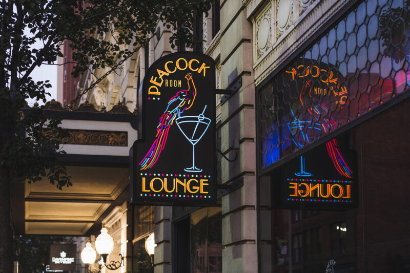 The Peacock Room Lounge Sign