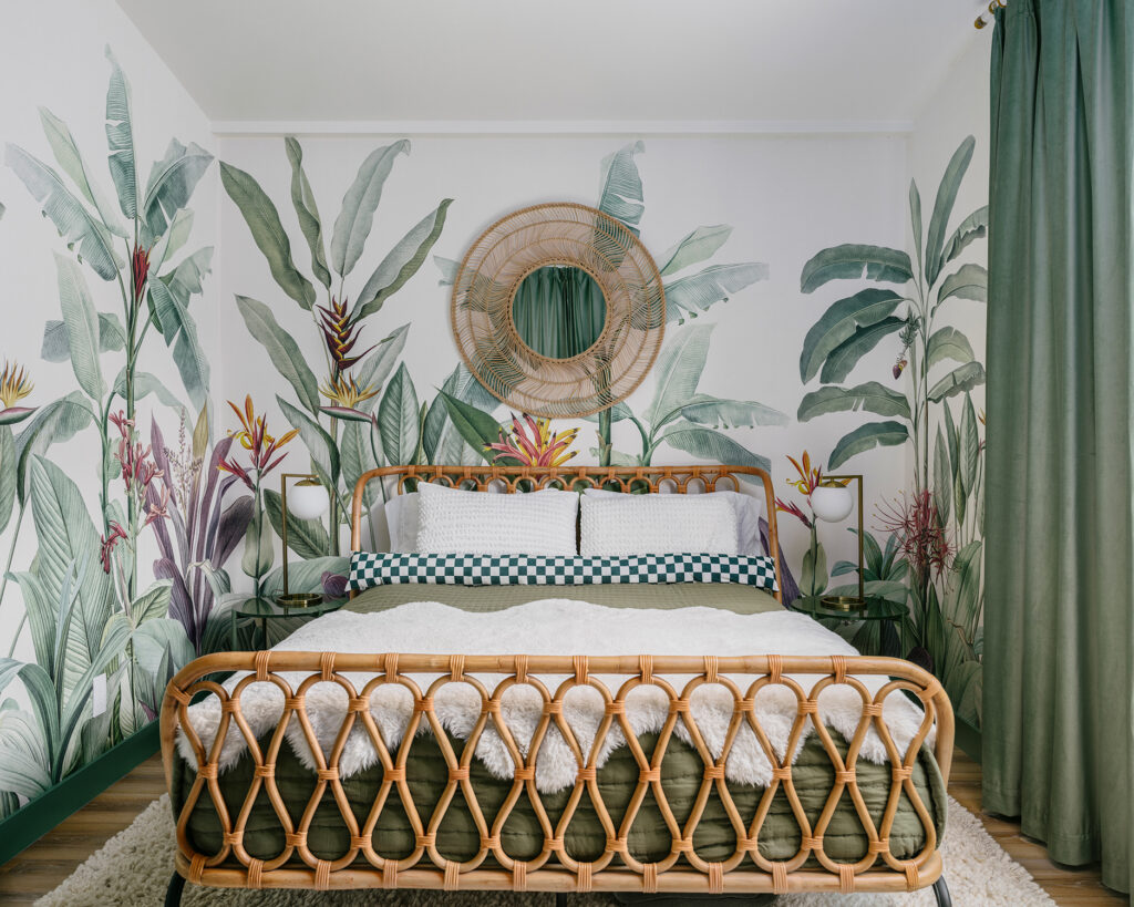 Tropical Bedroom in Santa Cruz Bungalow by Christie Tyreus