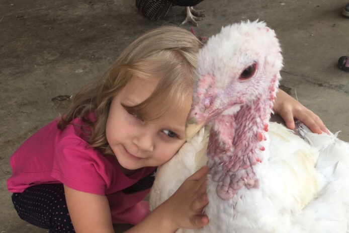 Girl with a Turkey