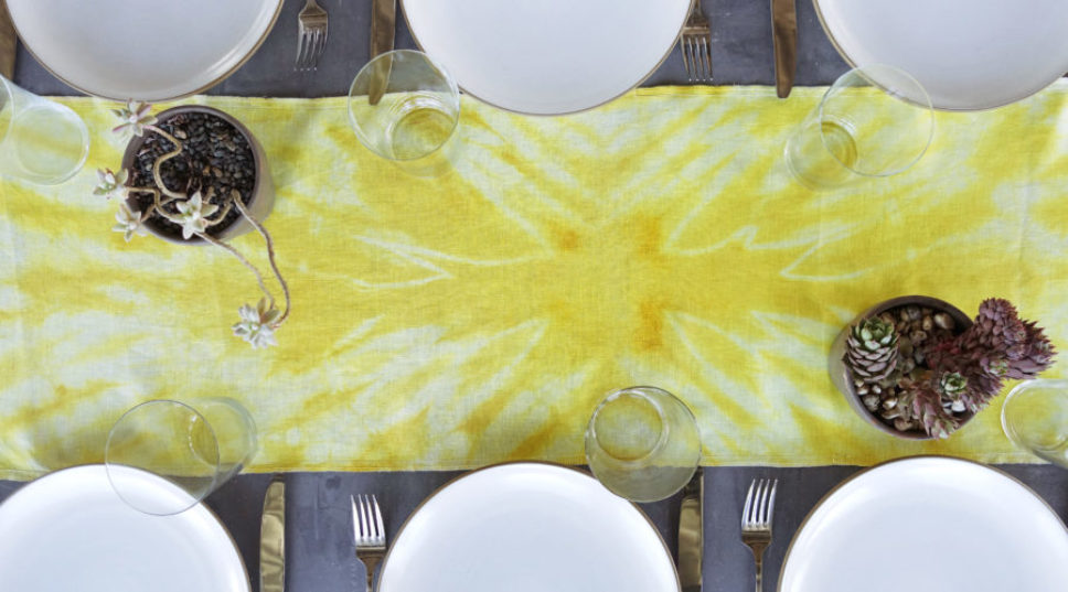How to Make a Turmeric-Dyed Table Runner