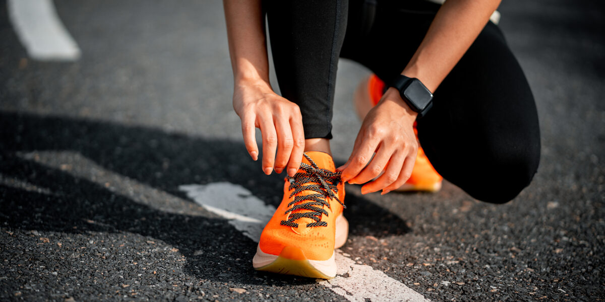 Tying Running Shoes