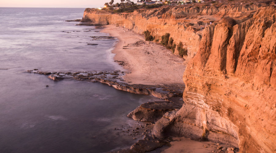 The Sunset Cliffs in San Diego, CA