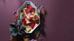 Lavender Crepes with Lavender Pluot Sauce recipe from Floral Provisions cookbook