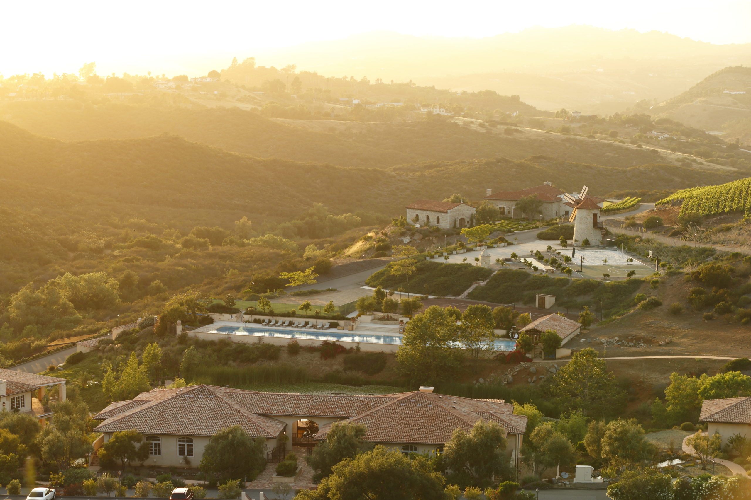 Arial view of Cal-a-Vie spa resort.