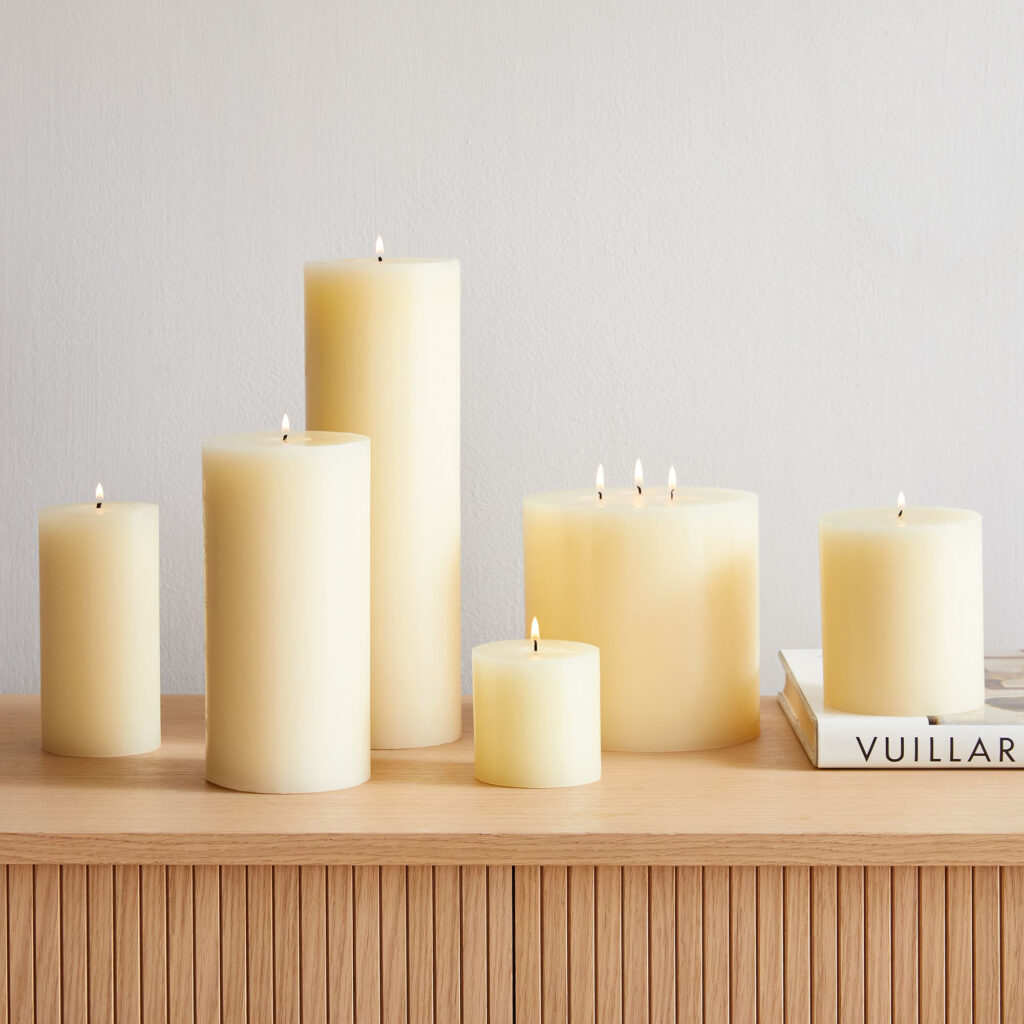 West Elm Unscented Wax Pillar Candle