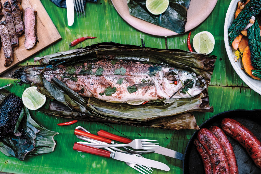 How to Roast Whole Sea Bass in a Banana Leaf Sunset Magazine