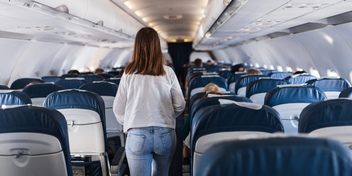 Woman on Airplane