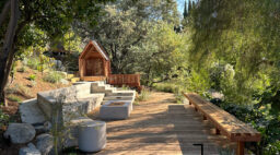 Wooden Slate Structure Nectar Landscape Design