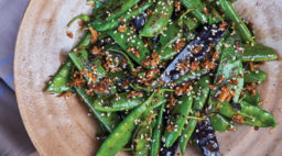 Yangban Society Grilled Snap Peas With Everything Bagel Seasoning Recipe